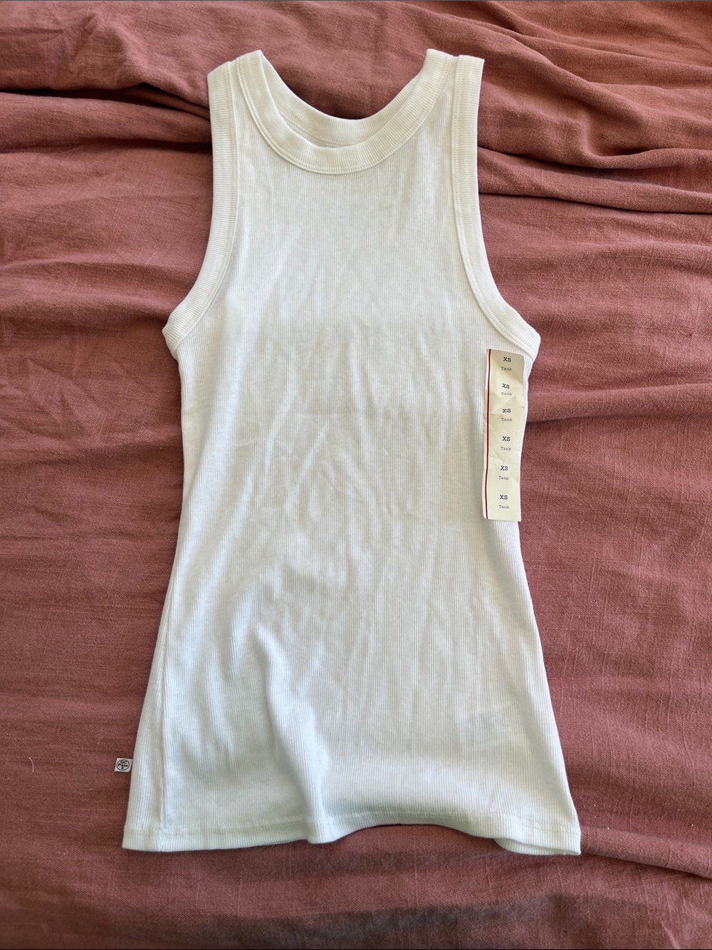 Women’s  white Ribbed Tank Top - Brand:
